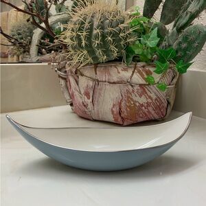 Lenox Blue Frost with 24K Platinum Trim Nut/Relish Dish